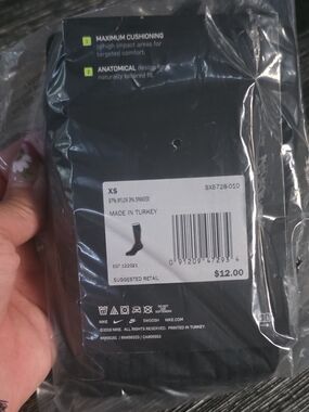 Nike Black Compression Sleeve Socks - XS (Black)